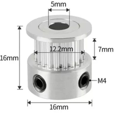 Puly GT2 bánh răng S2M nhiều kích thước dùng với đai rộng 6mm phụ kiện máy cơ khí máy in 3d robot