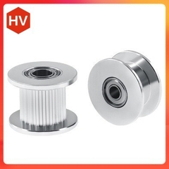 Puly ròng rọc GT2 trơn và có răng trục 3mm và 5mm cho đai 6mm và 9mm 10mm