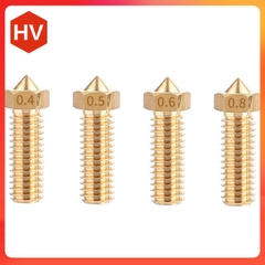 Đầu phun vòi phun nhựa loại dài 0.4mm trong bộ đùn nhựa Volcano cho máy in 3D