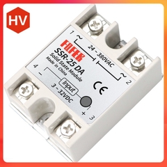 Relay rơ le điều khiển điện xoay chiều AC SSR 50DA kèm đế kẹp ray tủ điện điều khiển tấm gia nhiệt máy in 3D Voron 2.4