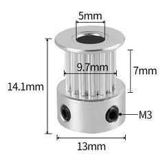 Puly GT2 bánh răng S2M nhiều kích thước dùng với đai rộng 6mm phụ kiện máy cơ khí máy in 3d robot