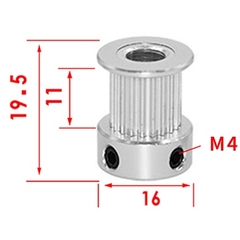 Puly GT2 bánh răng S2M nhiều kích thước dùng với đai rộng 6mm phụ kiện máy cơ khí máy in 3d robot