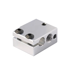 Khối nhôm gia nhiệt và bọc silicon E3D Volcano có lỗ gắn cảm biến PT100 thép cho máy in 3D