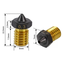 Đầu phun vòi phun nhựa tốc độ cao E3D V6 CHT chống dính, đường kính 0.4mm cho máy in 3D