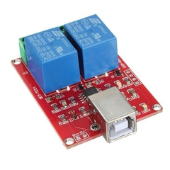 Module relay 2 kênh điều khiển qua cổng USB kèm hộp đựng