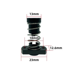 Đai ốc vitme bước 2mm chất liệu đồng, POM bền bỉ, chống rơ và chống ồn.