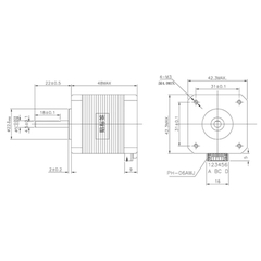Động cơ bước step motor nema17 nhiều kích thước