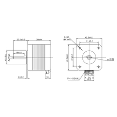 Động cơ bước step motor nema17 nhiều kích thước