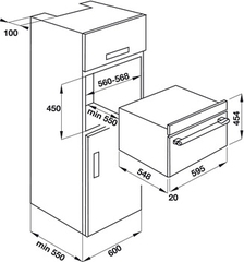 Lò vi sóng kết hợp nướng âm tủ Hafele HO-KT45B 535.02.731