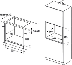 Lò nướng âm tủ Hafele HO-KT60C 534.05.571