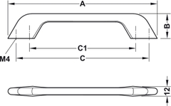 Tay Nắm Tủ Hafele 106.61.214