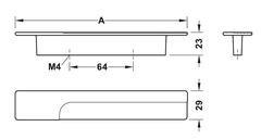 Tay Nắm Tủ 173mm H2195 Hafele 106.70.251