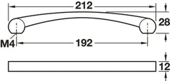 Tay Nắm Tủ Mạ Niken Xước Hafele 110.34.687