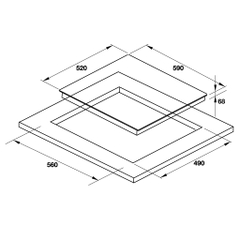 Bếp từ 3 vùng nấu Hafele HC-I603D 536.61.631