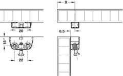 Phụ Kiện Bas Liên Kết RV/U-T3 Hafele 262.72.953