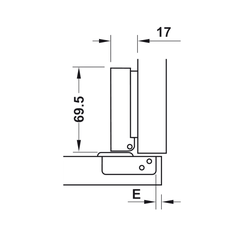 Bản Lề Trùm Ngoài Giảm Chấn Hafele 315.11.750