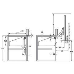 Bộ hộp lực Free-Up P2US Hafele 372.33.611