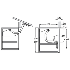 Bộ Hộp Lực Free Swing S6SW Hafele 372.34.621