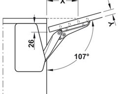 Bộ Hộp Lực Flap Fitting Hafele 372.91.413