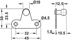 Pittong Đẩy Cánh Tủ 60N Hafele 373.82.906
