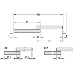 Bộ Phụ Kiện Cửa Trượt Tủ Kính Hafele 415.13.104