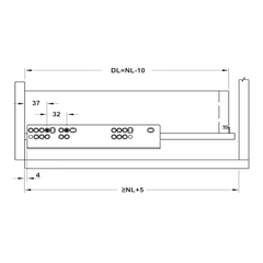 Ray Âm EPC Evo 400mm Nhấn Mở Hafele 433.32.173
