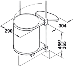 Thùng Rác Treo Sau Cửa Bản Lề Hafele 502.12.729