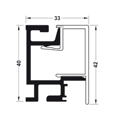 Thanh Nhôm Gắn Tường Dài 600mm Hafele 521.00.006
