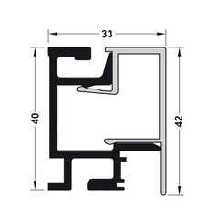 Thanh Nhôm Gắn Tường Dài 900mm Hafele 521.00.009