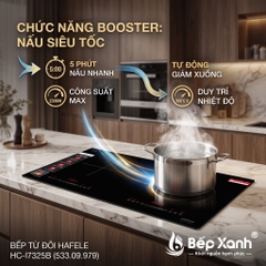 Bếp Từ Đôi Hafele HC-I7325B (533.09.979) Nhập Khẩu Đức - Công Suất Lớn, Nấu Nhanh, Tự Động Tắt An Toàn