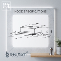 Máy Hút Mùi Âm Tủ 70cm Hafele HH-TT70A 533.86.817