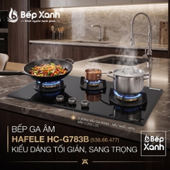 Bếp Gas 3 Bếp Hafele HC-G783B (538.66.477), Núm Vặn Kim Loại Tinh Tế, Chống Cháy Nổ, Đánh Lửa IC