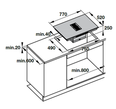 Bếp từ kết hợp hút mùi Hafele HC-IHH77A 539.66.822