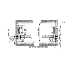 Ray Hộp Alto-S Nhấn Mở H120mm Hafele 552.36.745