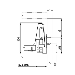 Ray Hộp Alto Giảm Chấn H84mm Hafele 552.75.701