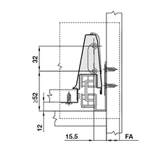 Ray Hộp Alto Giảm Chấn H84mm Hafele 552.75.701