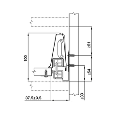 Ray Hộp Alto Giảm Chấn H84mm Hafele 552.75.705