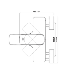 Bộ Trộn Nổi 2 Đường Nước Hafele 589.15.005