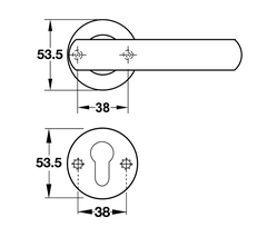 Tay Nắm Gạt Có Nắp Che Cửa Phòng Hafele 903.92.656
