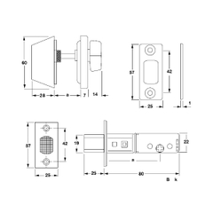Khóa Cóc 1 Đầu Chìa 1 Đầu Vặn Loại Nhỏ Hafele 911.22.395