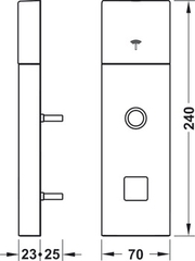 Khoá Điện Tử Tay Nắm Ngoài Hafele 917.63.506