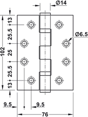 Bản Lề Lá 2 Vòng Bi 120Kg Hafele 926.98.048