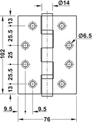 Bản Lề Lá 2 Vòng Bi 120Kg Hafele 926.98.048