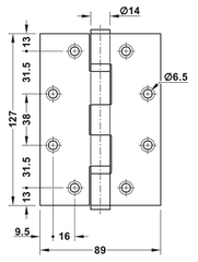 Bản Lề Lá 2 Vòng Bi Hafele 926.98.133