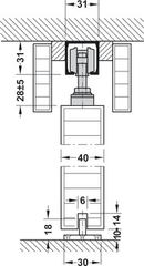 Bánh Xe 4 Bánh Hafele 940.60.011