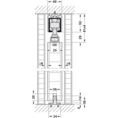 Bộ Các Thành Phần Cho Cửa Hafele 940.80.001