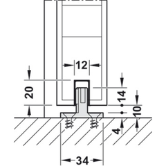 Bộ Các Thành Phần Cho Cửa Hafele 940.80.001