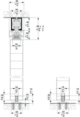 Bộ Các Thành Phần Hawa Symmetric 80/Z Hafele 940.81.009