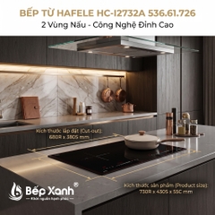 Bếp Từ Âm 2 Vùng Nấu Hafele HC-I2732A 536.61.726