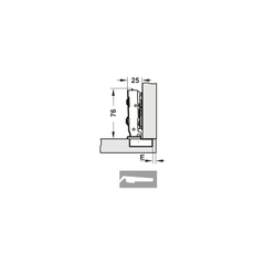 Bản lề âm giảm chấn Legato Hafele 334.00.061